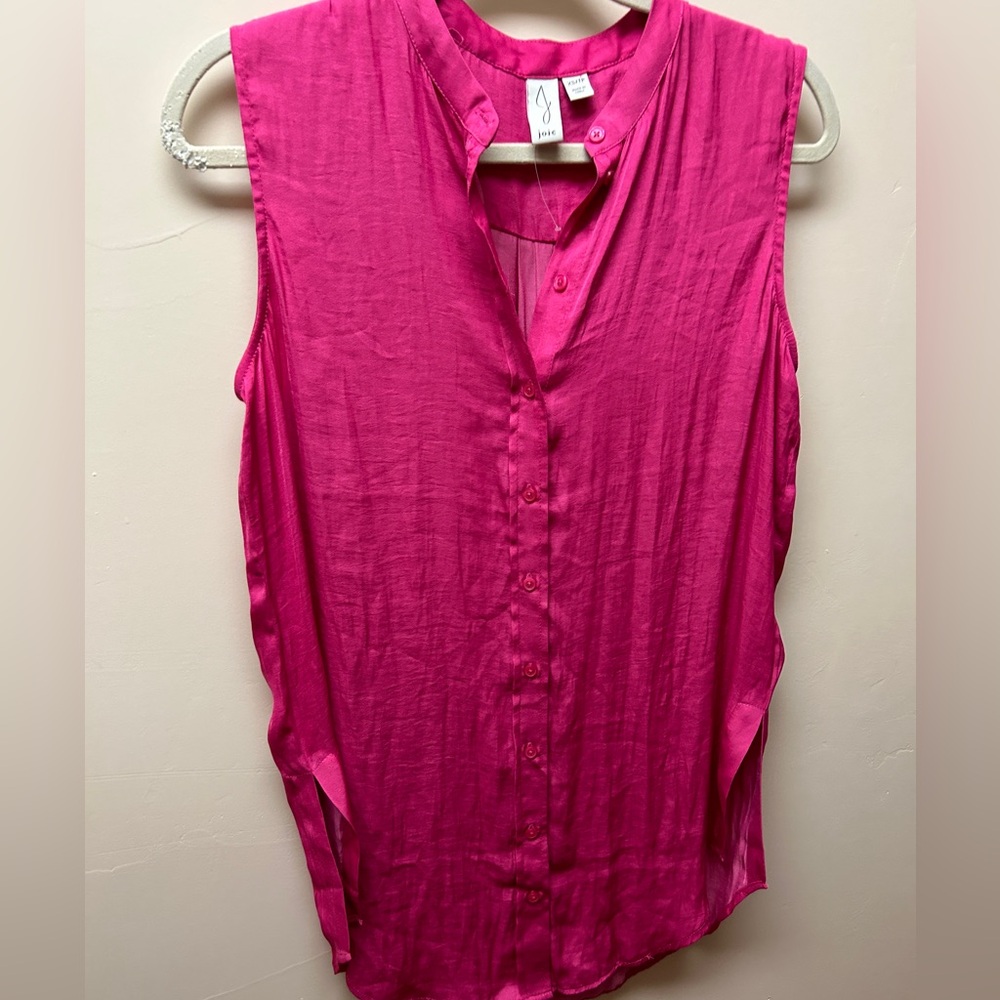 Joie pink flowy shirt size XS